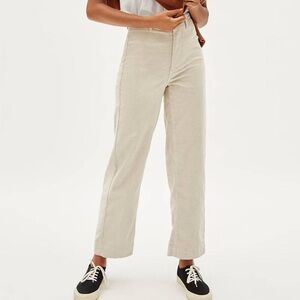 EVERLANE The Corduroy Wide-Leg Pant in Sandstone Cream Size 0